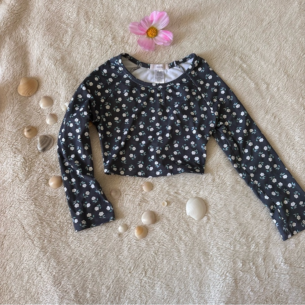 Eberjey Navy blue and White Long Sleeve Tee